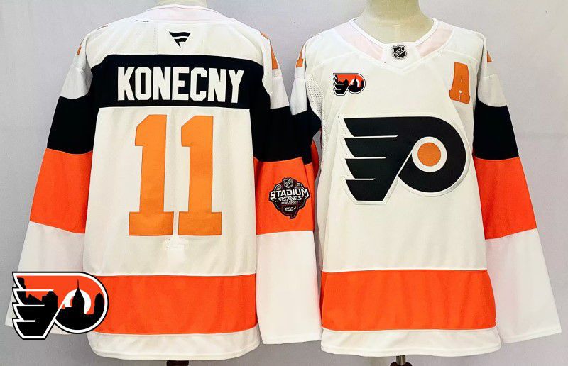 Men Philadelphia Flyers #11 Konecny White Fanatics 2025 NHL Jersey style 4->philadelphia flyers->NHL Jersey